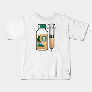 Chilled Coffee Drink Injection for medical and nursing students, nurses, doctors, and health workers who are coffee lovers Kids T-Shirt